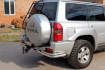 Nissan Patrol Y61 1997–2011 Zadní ochranný rám AK005-3 (nerez) fotografie 2