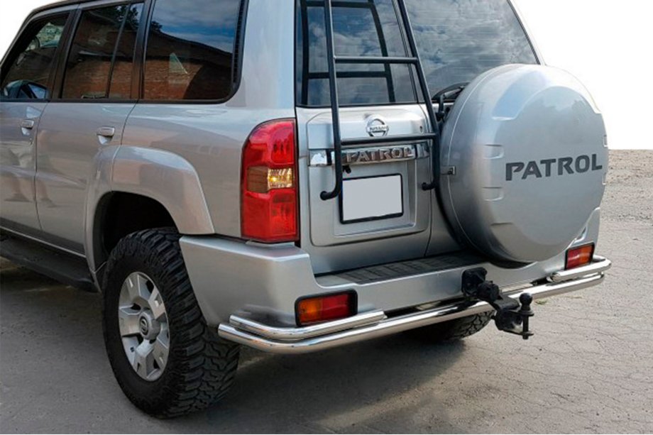 Nissan Patrol Y61 1997–2011 Zadní ochranný rám AK005-3 (nerez) Image