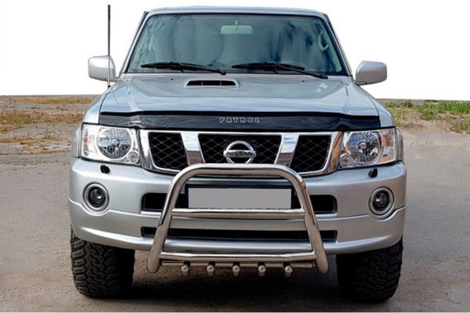 Nissan Patrol Y61 1997–2011 Nerezový přední ochranný rám QT007 Image