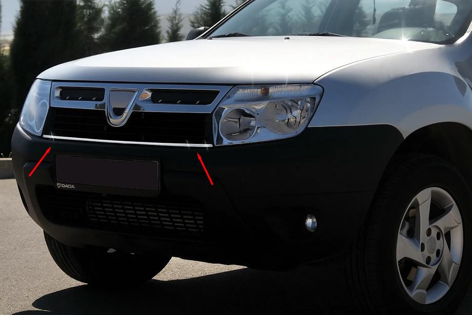 Dacia Duster 2008–2018 Lišta na masku chladiče 2008-2014 (nerez) Image