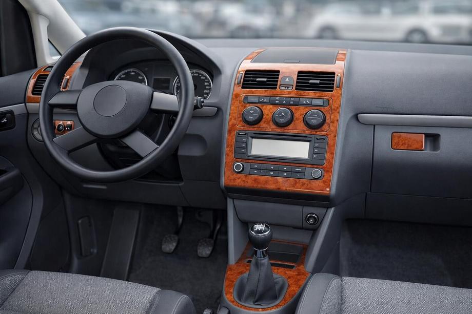 Volkswagen Touran 2010–2015 Kryty palubní desky Dřevo Image