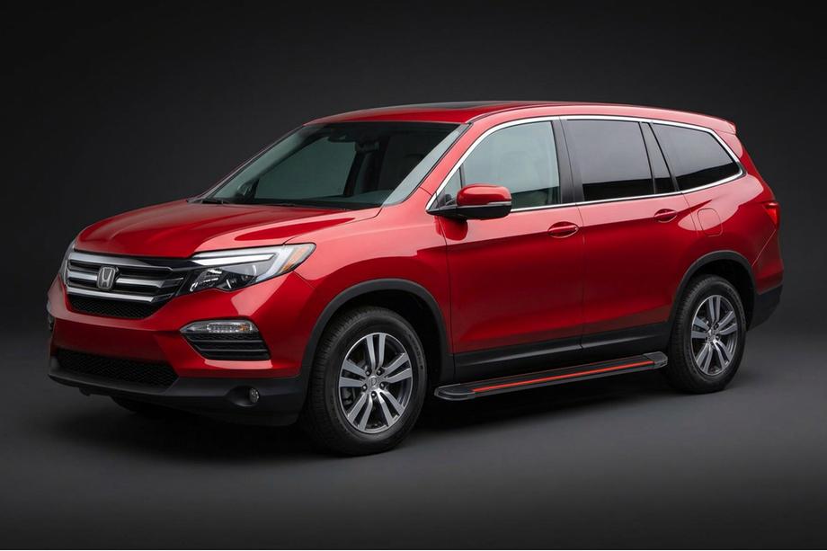 Honda Pilot 2015–2022 Boční nášlapy Maya Red (2 ks, hliník) Image