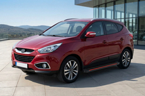 Hyundai IX-35 2010–2015 Boční nášlapy Maya Red (2 ks, hliník) fotografie 1