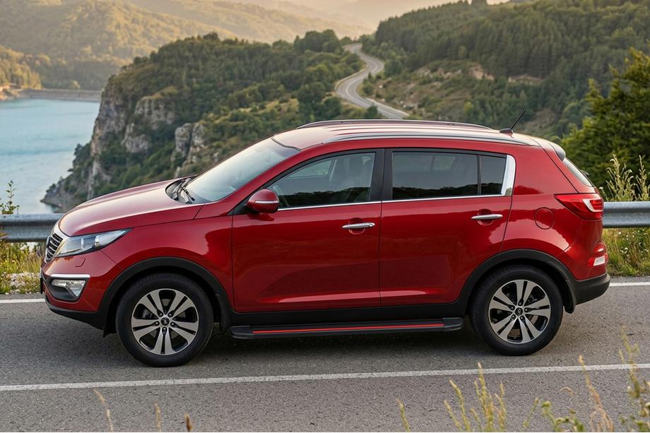 Kia Sportage 2010–2015 Boční nášlapy Maya Red-Black (2 ks, hliník) Image