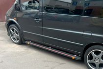 Mercedes Vito W638 1996–2003 Boční nášlapy Maya Red (2 ks, hliník) fotografie 4