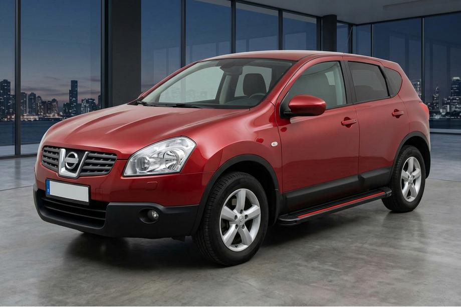 Nissan Qashqai 2007–2010 Boční nášlapy Maya Red-Black (2 ks, hliník) Image