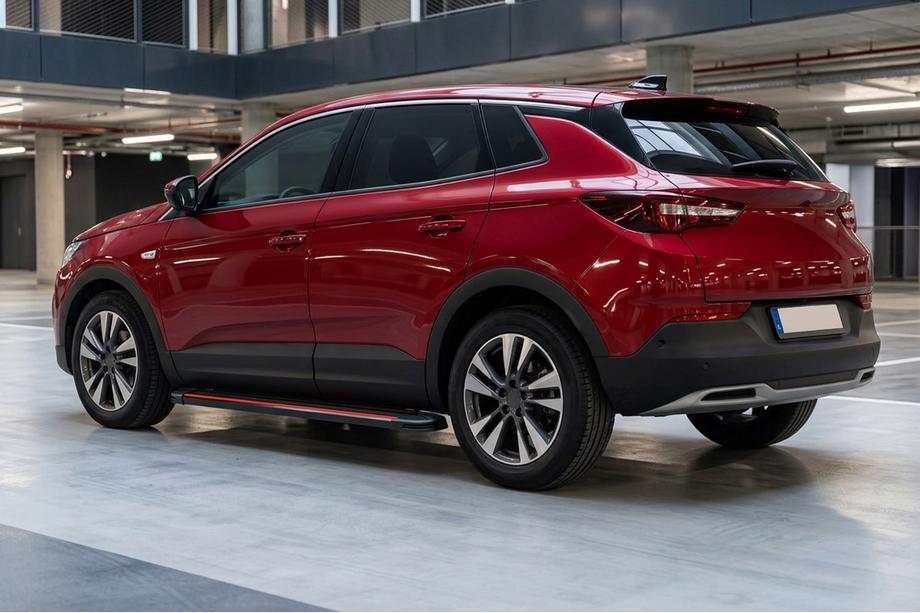 Opel Grandland X 2017– Boční nášlapy Maya Red (2 ks, hliník) Image