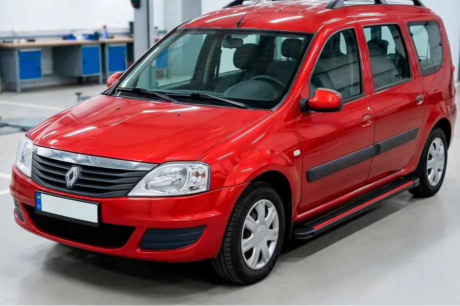 Renault Logan MCV 2005–2013 Boční nášlapy Maya Red (2 ks, hliník) Image