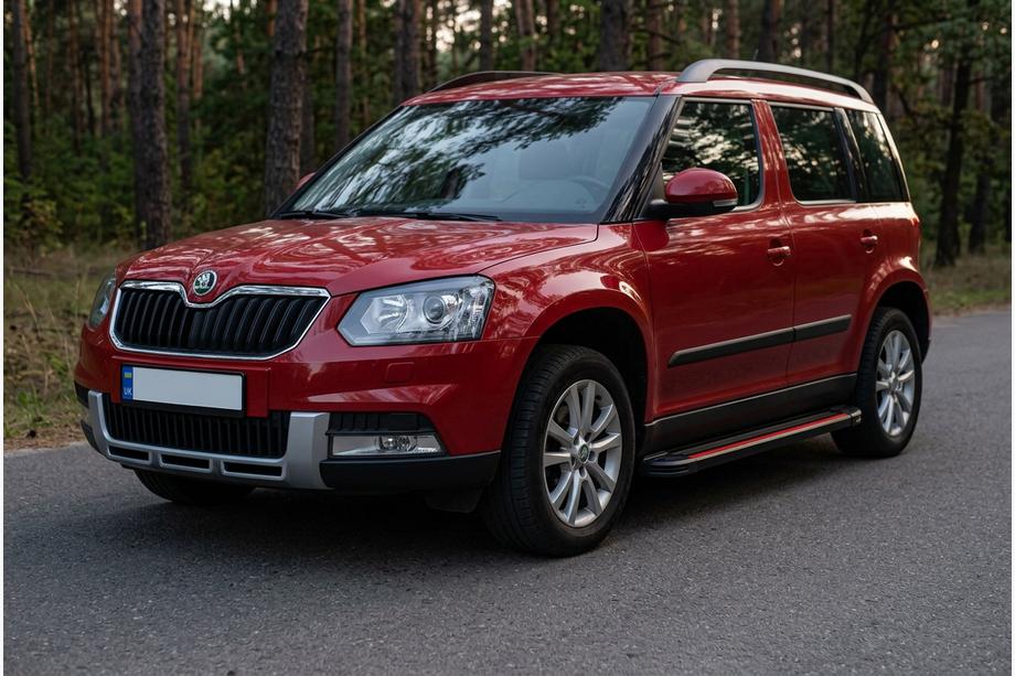 Skoda Yeti 2009–2017 Boční nášlapy Maya Red (2 ks, hliník) Image
