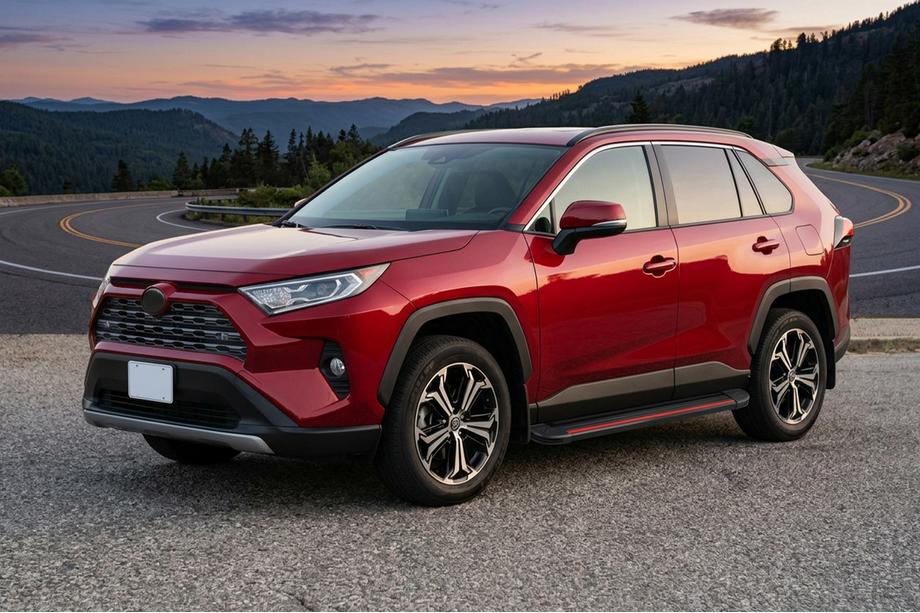 Toyota Rav 4 2019–2025 Boční nášlapy Maya Red (2 ks, hliník) Image