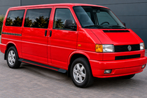Volkswagen T4 Transporter 1990–2003 Boční nášlapy Maya Red (2 ks, hliník) Dlouhý rozvor fotografie 1