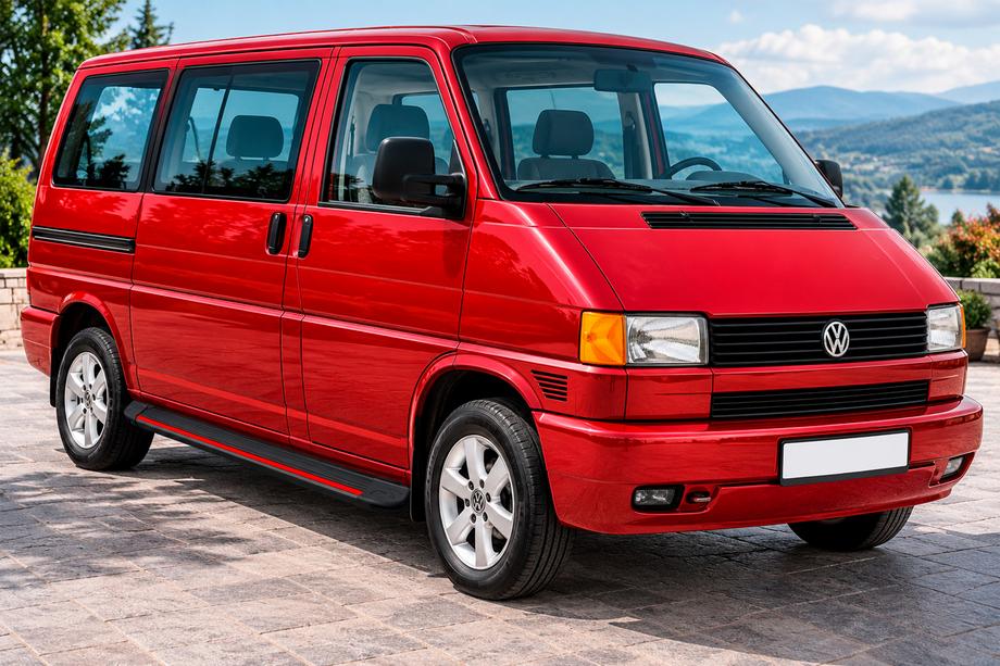 Volkswagen T4 Caravelle/Multivan 1990–2003 Boční nášlapy Maya Red (2 ks, hliník) Dlouhý rozvor Image