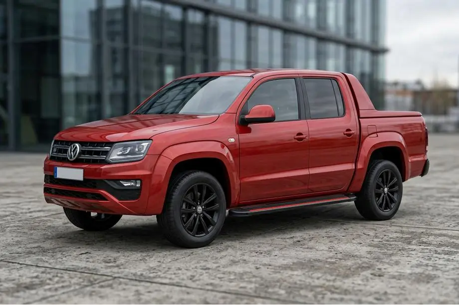 Volkswagen Amarok 2010–2022 Boční nášlapy Maya Red-Black (2 ks, hliník) Image