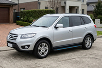 Hyundai Santa Fe 2 2006–2012 Boční nášlapy Maya Blue-Black (2 ks, hliník) fotografie 1