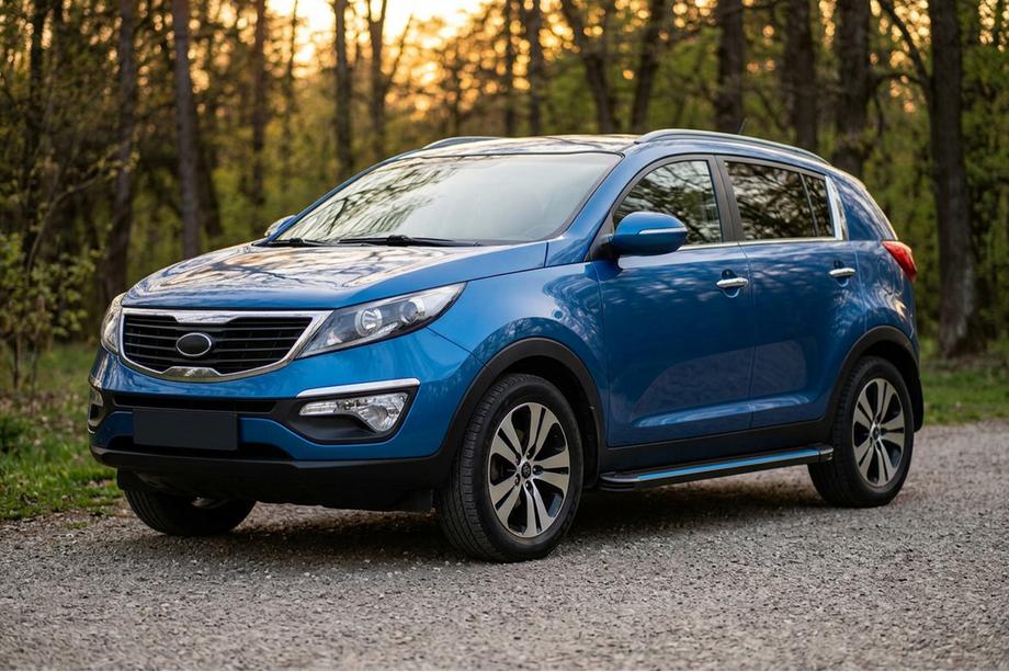 Kia Sportage 2010–2015 Boční nášlapy Maya Blue-Black (2 ks, hliník) Image