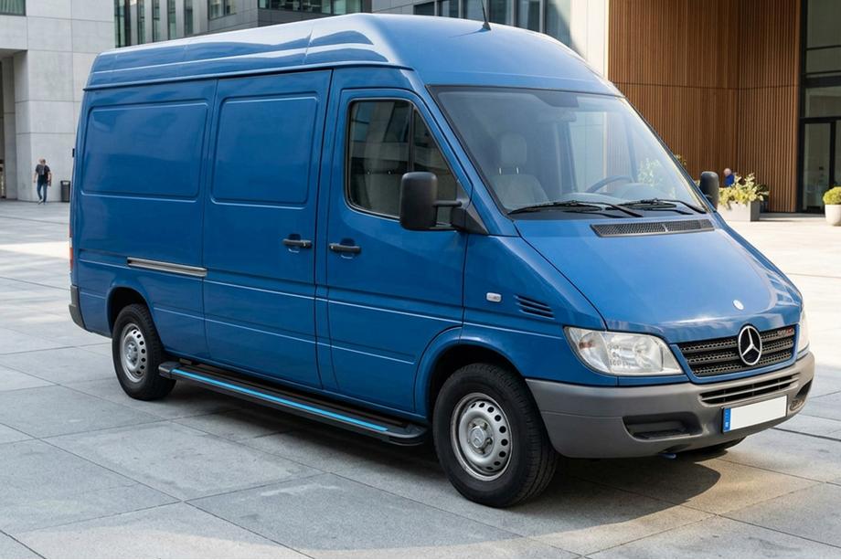 Mercedes Sprinter W901/902/903/904/905 1995–2006 Boční nášlapy Maya Blue (2 ks, hliník) Dlouhý rozvor Image