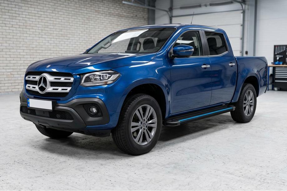 Mercedes X-Class 2017–2020 Boční nášlapy Maya Blue (2 ks, hliník) Image