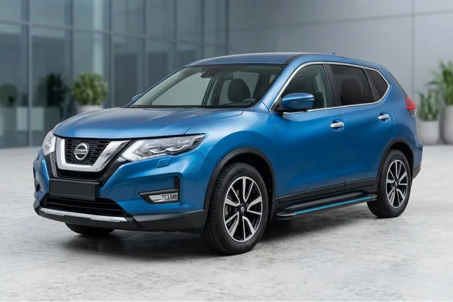 Nissan X-trail T32/Rogue 2014–2021 Boční nášlapy Maya Blue (2 ks, hliník) Image