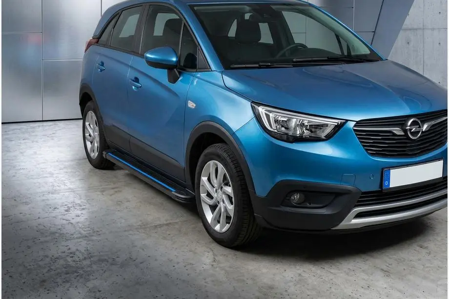 Opel Crossland X 2017–2024 Boční nášlapy Maya Blue (2 ks, hliník) Image