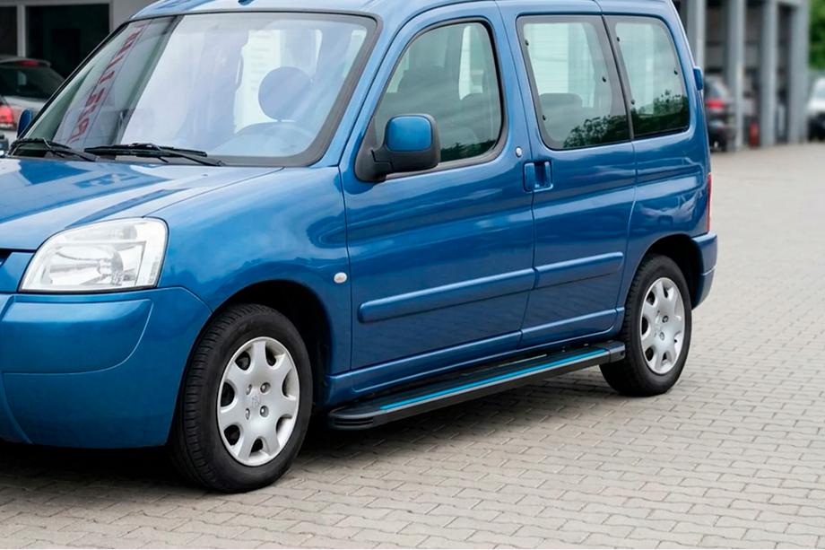 Peugeot Partner 1996–2008 Boční nášlapy Maya Blue (2 ks, hliník) Image