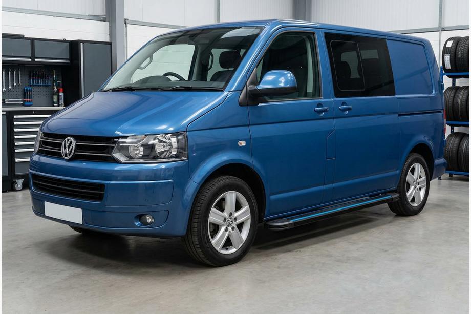 Volkswagen T5 2010–2015 Boční nášlapy Maya Blue (2 ks, hliník) Dlouhý rozvor Image