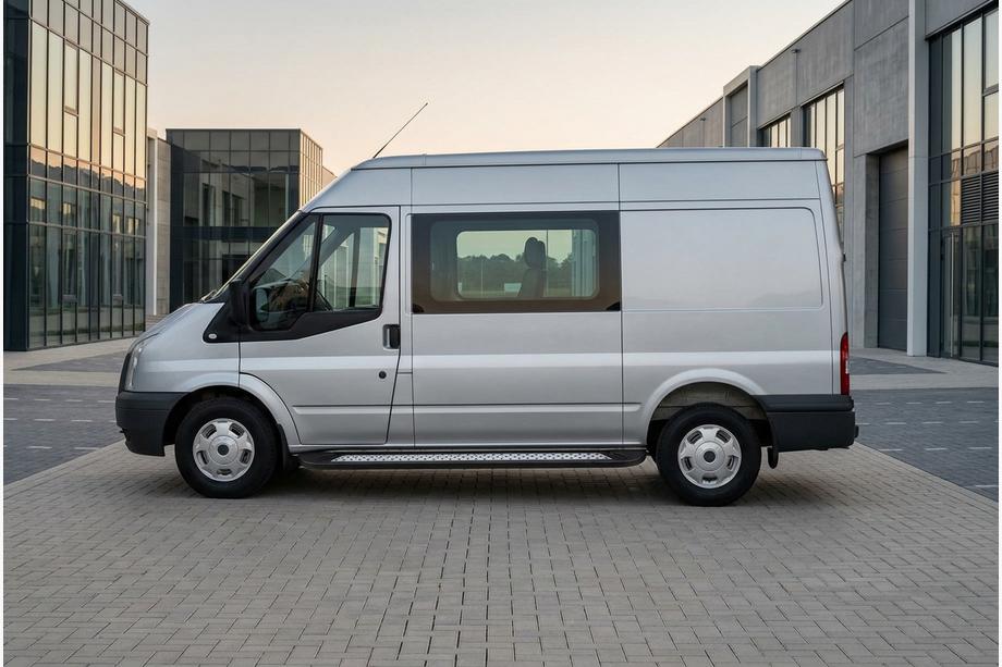 Ford Transit 2000–2014 Boční nášlapy New Vision Black (2 ks, hliník) L3/L4 (dlouhá) Image