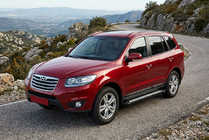 Hyundai Santa Fe 2 2006–2012 Boční nášlapy New Vision Black (2 ks, hliník) fotografie 1