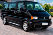Volkswagen T4 Transporter 1990–2003 Boční nášlapy Vision New Black (2 ks, hliník) Krátký rozvor fotografie 1