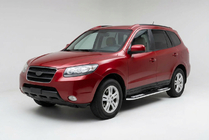 Hyundai Santa Fe 2 2006–2012 Boční nášlapy Tayga V2 (2 ks, hliník) fotografie 1