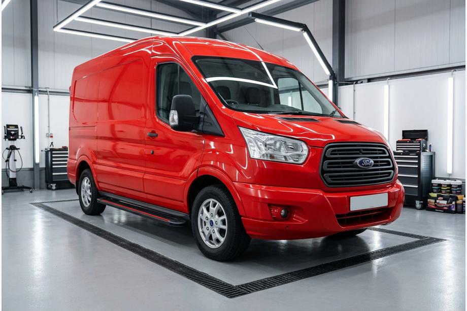 Ford Transit 2014– Boční nášlapy Maya Red (2 ks, hliník) Image