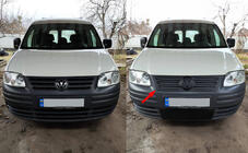 Volkswagen Caddy 2004–2010 Zimní kryt masky chladiče (horní) Matná fotografie 1