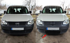 Volkswagen Caddy 2004–2010 Zimní clona do spodní mřížky chladiče Matná fotografie 1
