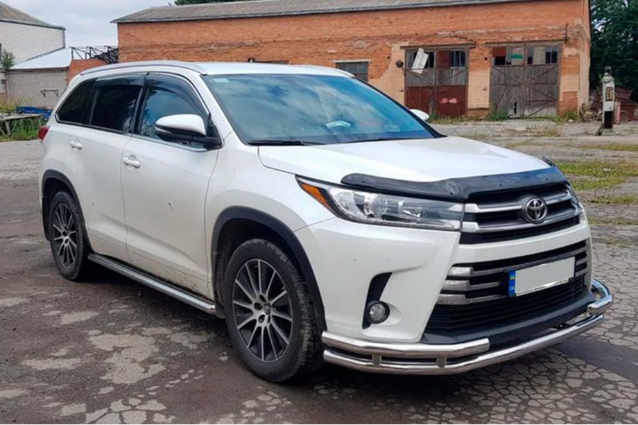 Toyota Highlander 2013–2019 Přední ochranný rám ST-Special (nerez) Fotografie 4