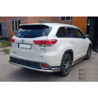 Zadní ochranný rám AK005-2 (2 ks, nerez) Toyota Highlander 2013–2019 fotografie 2