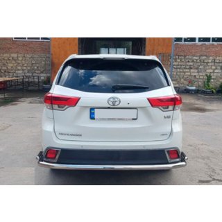 Zadní ochranný rám AK005-2 (2 ks, nerez) Toyota Highlander 2013–2019 fotografie 4
