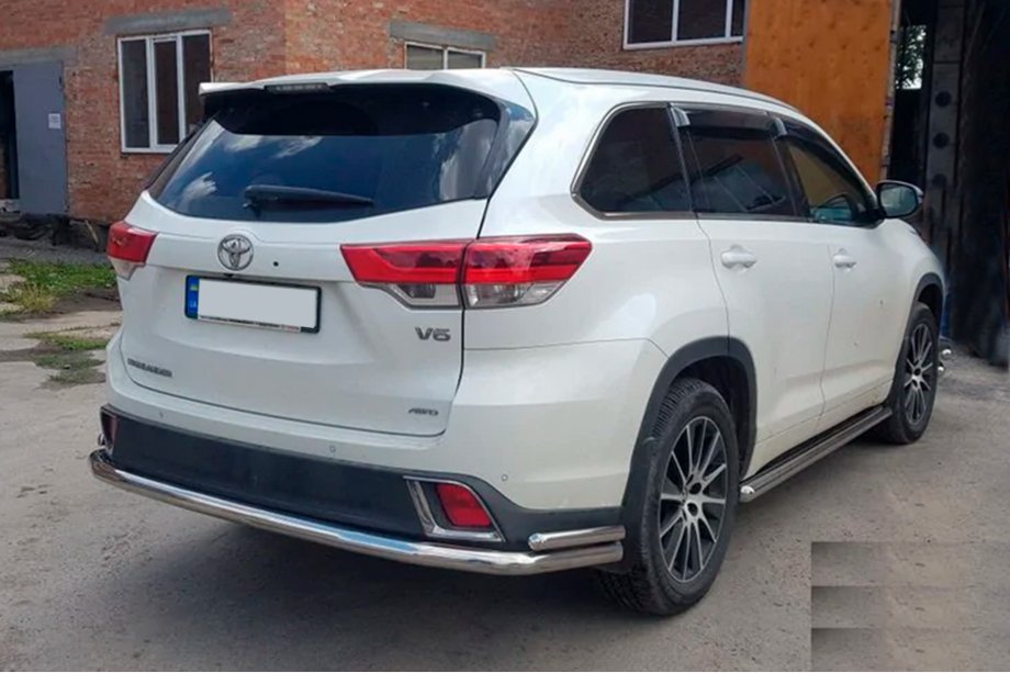 Toyota Highlander 2013–2019 Zadní ochranný rám AK005-2 (2 ks, nerez) Fotografie 2
