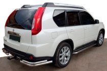 Nissan X-trail T31 2007–2014 Zadní rohy AK003-Double (2 ks, nerez) fotografie 1