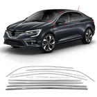 Renault Megane IV 2016–2025 Kompletní rámování oken (sedan, 12 ks, nerez) Carmos - turecká ocel fotografie 1