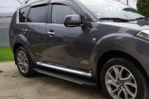 Mitsubishi Outlander 2006–2012 Boční prahy Bosphorus Grey (2 ks, hliník) fotografie 5