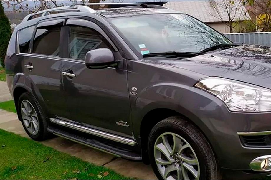 Mitsubishi Outlander 2006–2012 Boční prahy Bosphorus Grey (2 ks, hliník) Image
