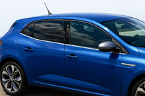 Renault Megane IV 2016–2025 Spodní okenní lišty (HB, 6 ks, nerez) OmsaLine – italská nerezová ocel fotografie 1