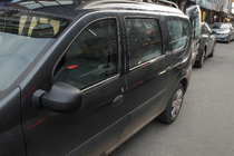 Renault Logan MCV 2005–2013 Vnější rámečky oken (4 ks, nerez) Carmos - turecká ocel fotografie 3