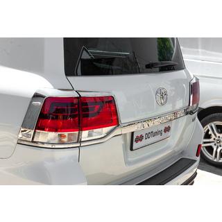 Chromové kryty zadních světel (2015+, 4dílná sada, plast) Toyota Land Cruiser 200 2007–2021 fotografie 1
