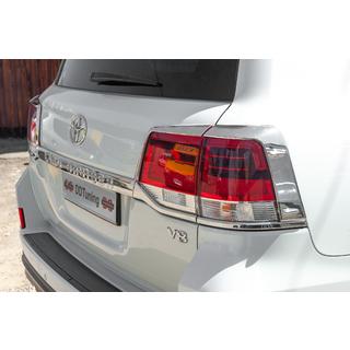 Chromové kryty zadních světel (2015+, 4dílná sada, plast) Toyota Land Cruiser 200 2007–2021 fotografie 3