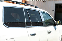 Toyota Land Cruiser 200 2007–2021 Kompletní okenní lišty a lišty na sloupky (nerez) fotografie 14