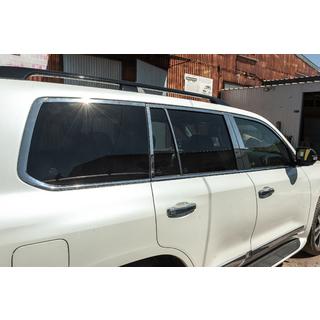 Kompletní okenní lišty a lišty na sloupky (nerez) Toyota Land Cruiser 200 2007–2021 fotografie 2