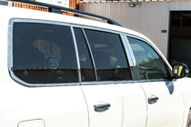 Lexus LX570/450d 2008–2022 Kompletní okenní lišty a lišty na sloupky (nerez) fotografie 2