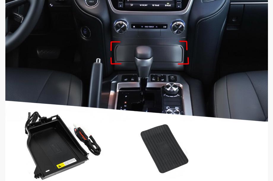 Toyota Land Cruiser 200 2007–2021 Sada bezdrátového nabíjení telefonu (2015+) Image