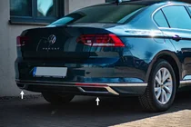 Volkswagen Passat B8 2015–2023 Nerezové kryty koncovek výfuku OmsaLine SD/SW (2019+, 3 ks) fotografie 1
