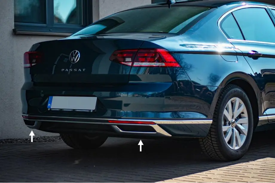 Volkswagen Passat B8 2015–2023 Nerezové kryty koncovek výfuku OmsaLine SD/SW (2019+, 3 ks) Image